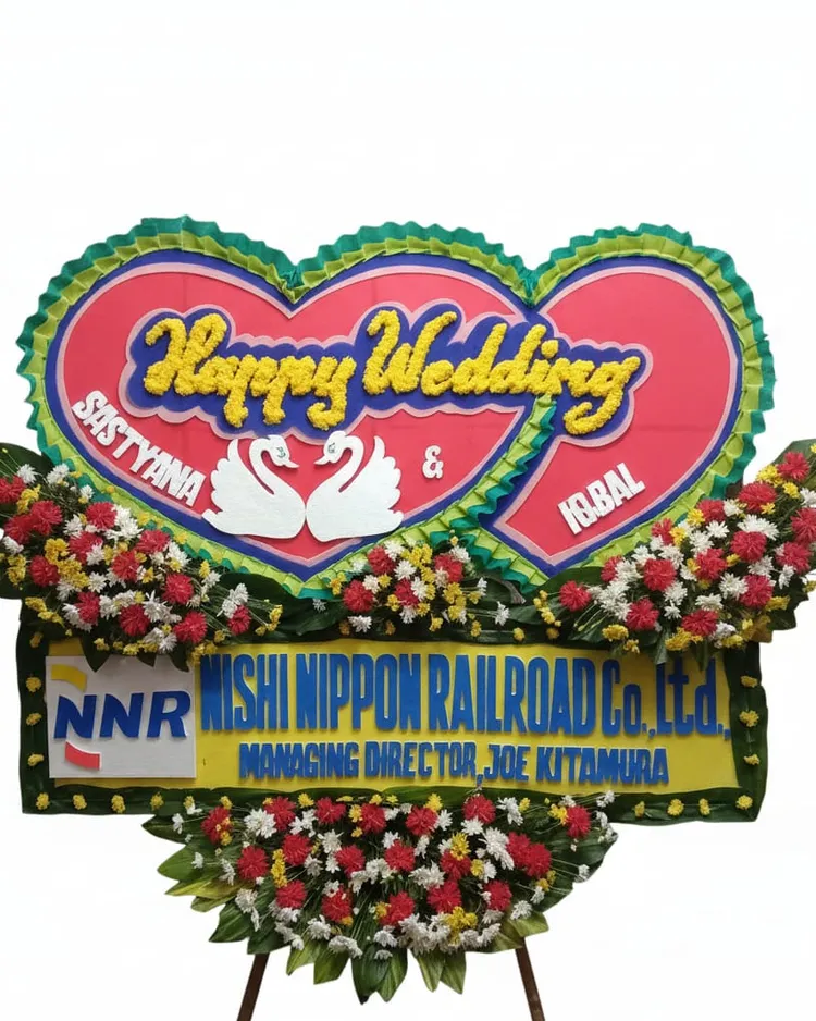 Rangkaian Bunga Papan Wedding 24 - Toko Bunga 24 Jam