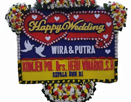 Rangkaian Bunga Papan Wedding 25