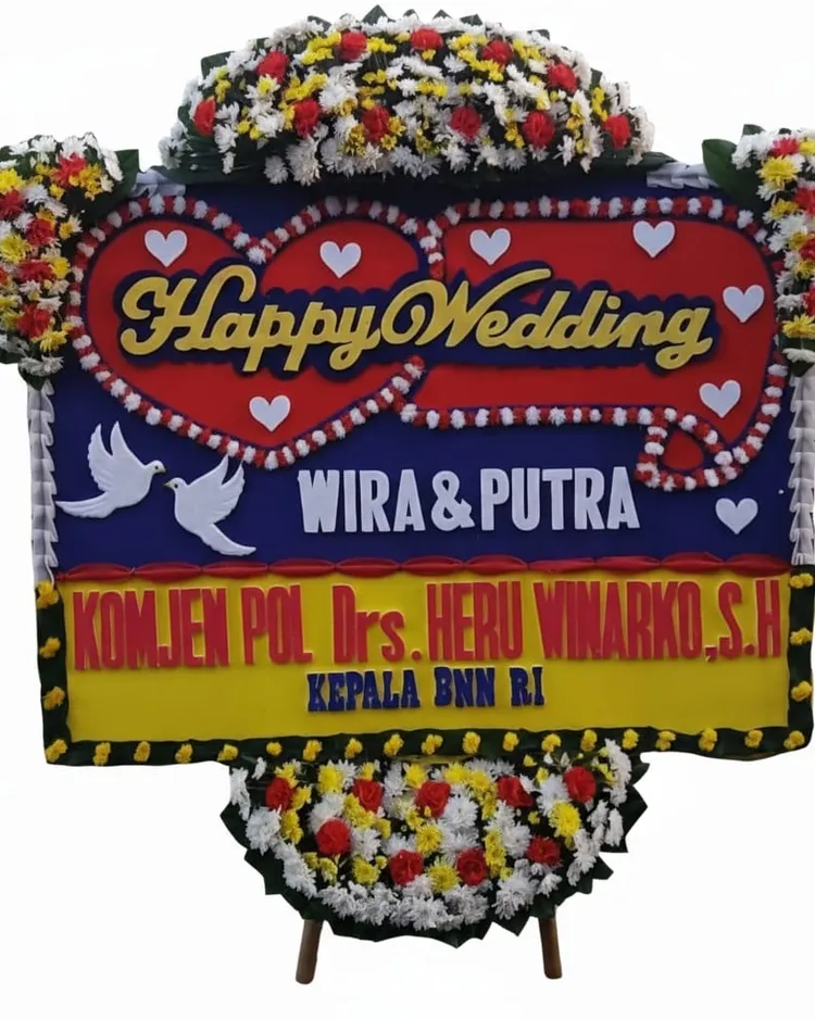 Rangkaian Bunga Papan Wedding 25 - Toko Bunga 24 Jam
