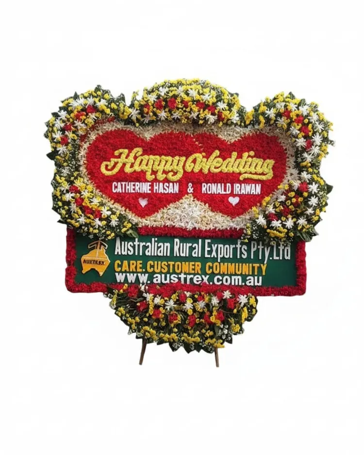 Rangkaian Bunga Papan Wedding 16 - Toko Bunga 24 Jam