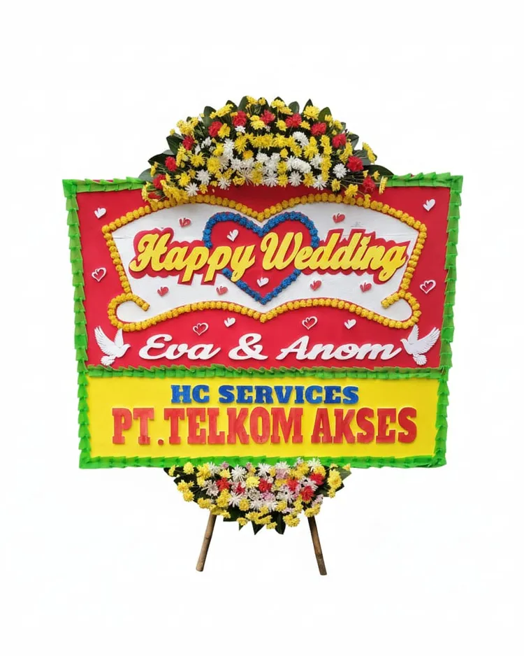 Rangkaian Bunga Papan Wedding 12 - Toko Bunga 24 Jam