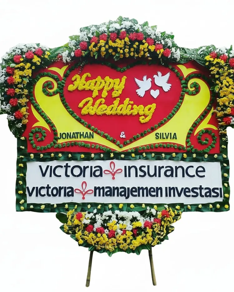 Rangkaian Bunga Papan Wedding 10 - Toko Bunga 24 Jam