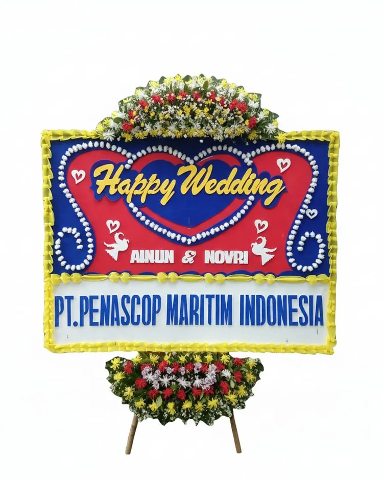 Rangkaian Bunga Papan Wedding 09 - Toko Bunga 24 Jam