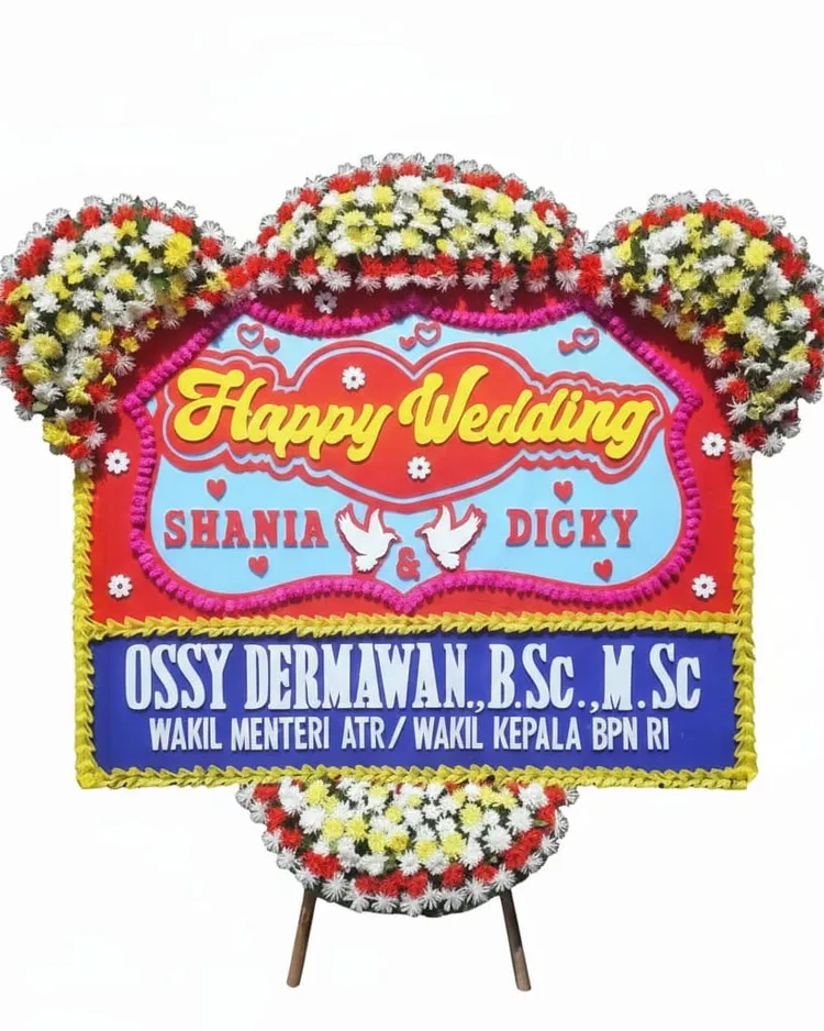 Rangkaian Bunga Papan Wedding  07 - Toko Bunga 24 Jam