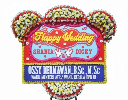 Rangkaian Bunga Papan Wedding  07