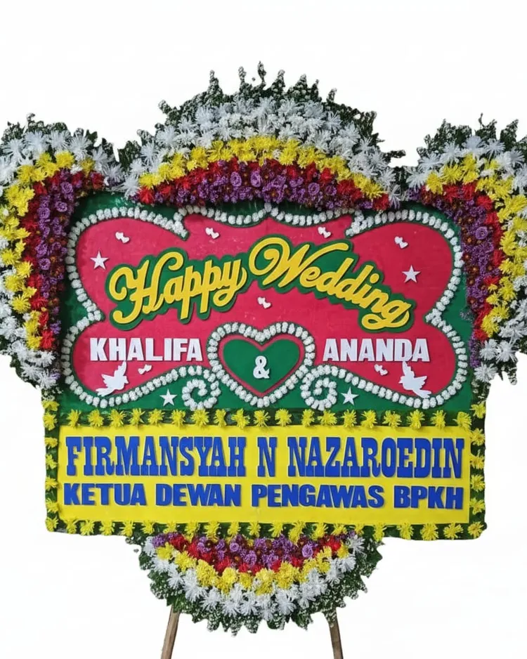 Rangkaian Bunga Papan Wedding 06 - Toko Bunga 24 Jam