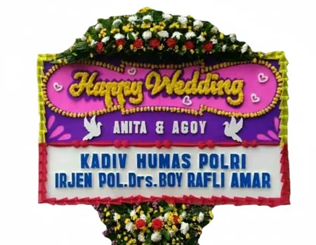 Rangkaian Bunga Papan Wedding 08
