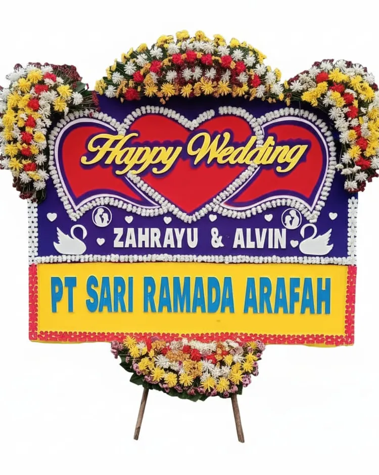 Rangkaian Bunga Papan Wedding 03 - Toko Bunga 24 Jam