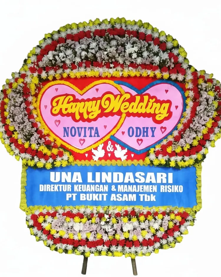 Rangkaian Bunga Papan Wedding 04 - Toko Bunga 24 Jam