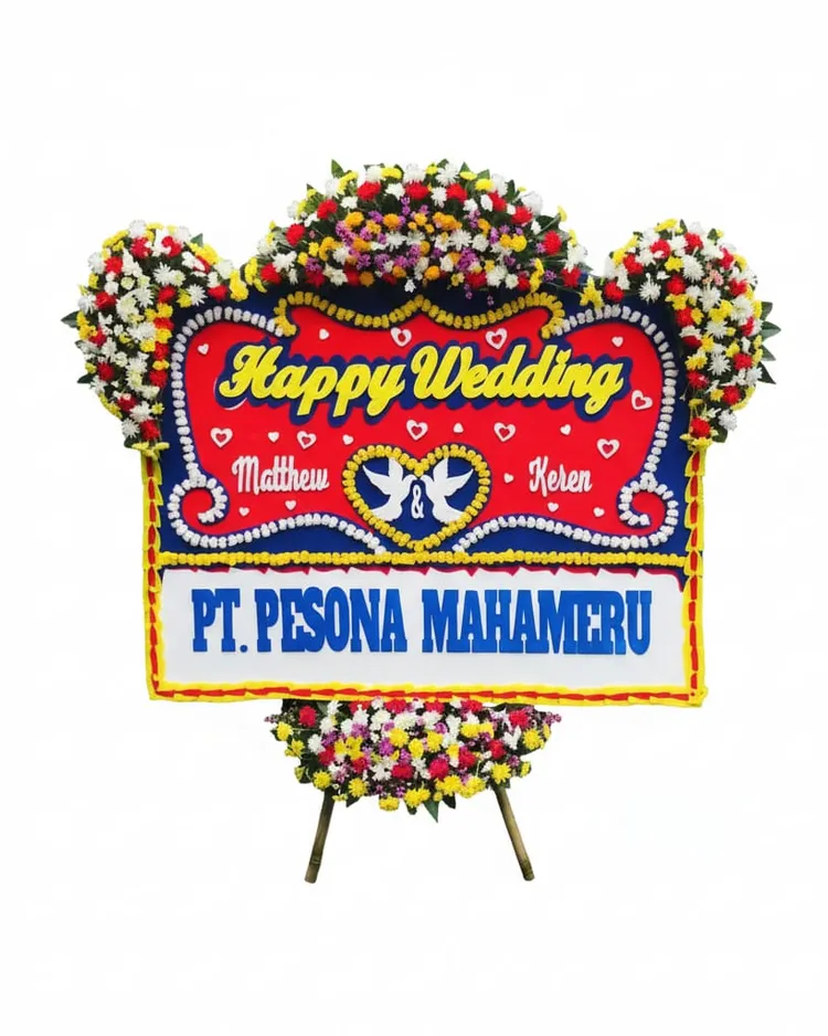Rangkaian Bunga Papan Wedding 02 - Toko Bunga 24 Jam