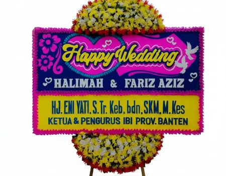 Rangkaian Bunga Papan Wedding 01