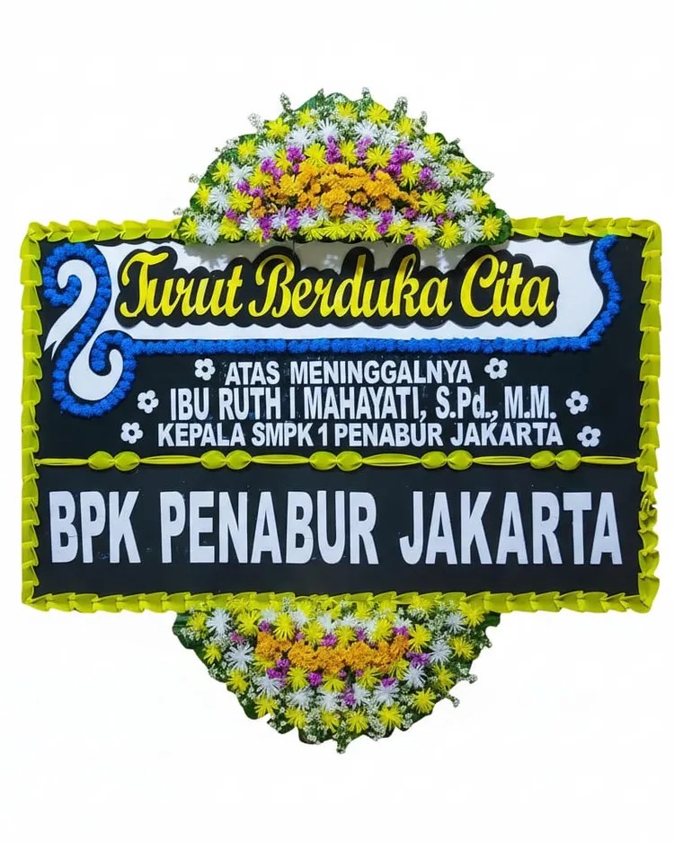 Rangkaian Bunga Papan Duka Cita 09 - Toko Bunga 24 Jam