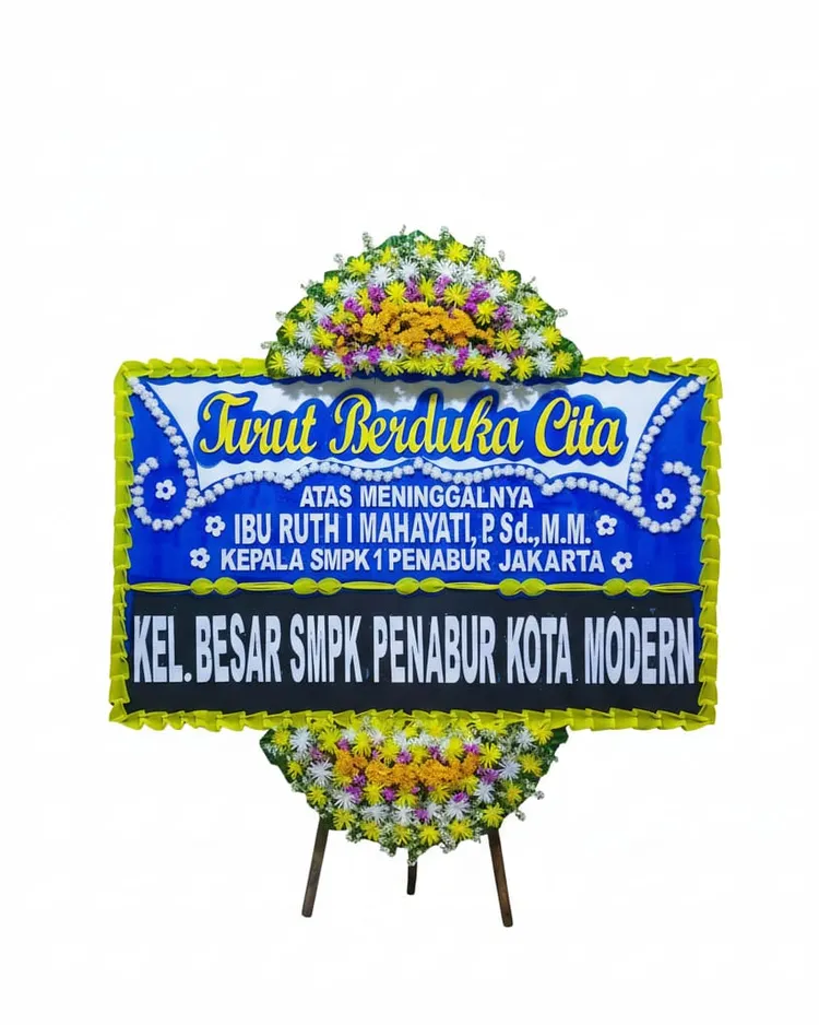 Rangkaian Bunga Papan Duka Cita 08 - Toko Bunga 24 Jam