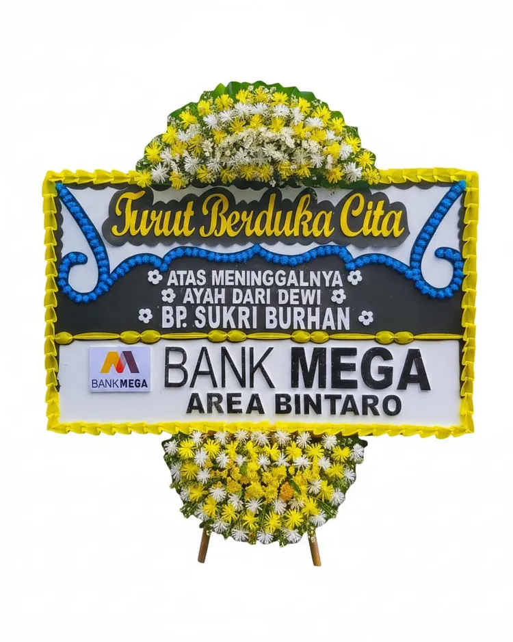 Rangkaian Bunga Papan Duka Cita 04 - Toko Bunga 24 Jam