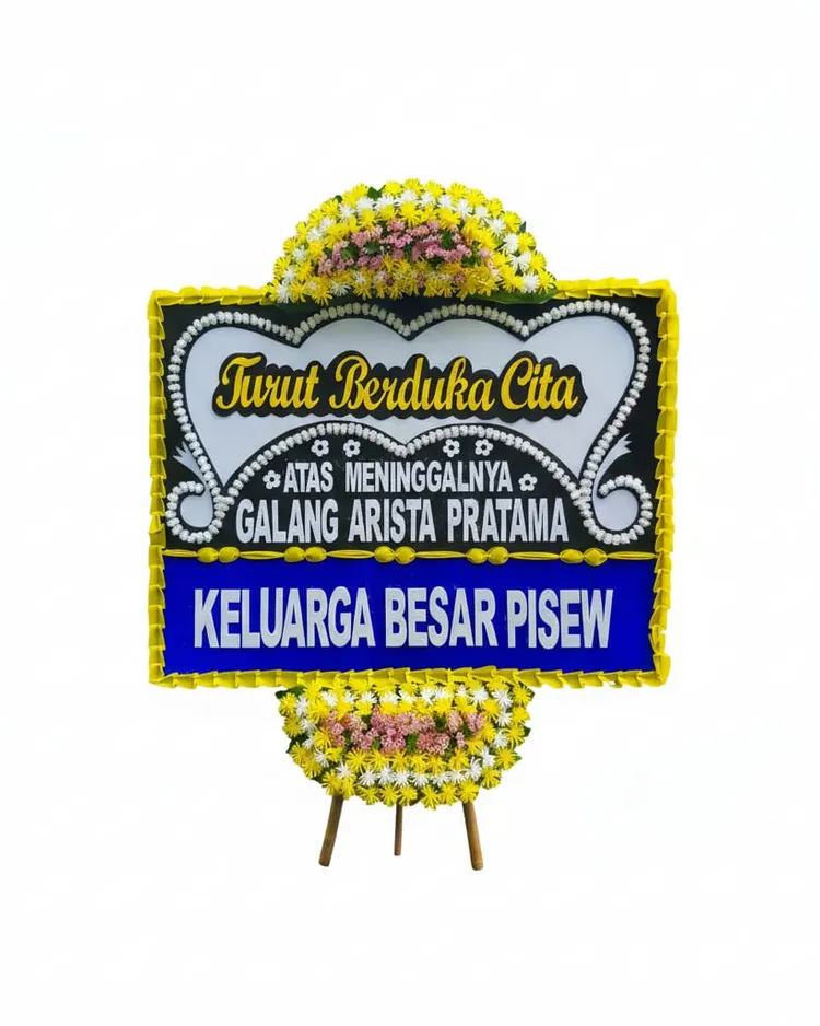 Rangkaian Bunga Papan Duka Cita 01 - Toko Bunga 24 Jam